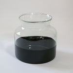 Black Colorblock Flower Vase