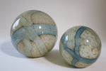 Cosmos Glass Spheres, Pale Blue (Set of 2)