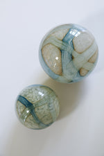 Cosmos Glass Spheres, Pale Blue (Set of 2)
