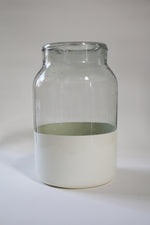 White Colorblock Mason Jar