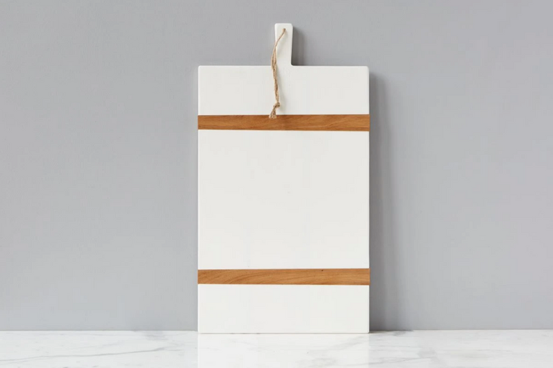 White Rectangle Mod Charcuterie Board