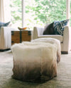 Goat Fur Pouf Cappucino Ombre