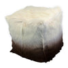 Goat Fur Pouf Cappucino Ombre